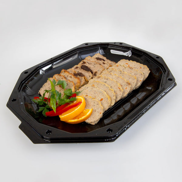 Półmisek pasztetu wieprzowego ze śliwką i pasztetu drobiowego