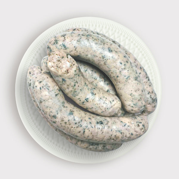 Kiełbasa biała z czosnkiem niedźwiedzim, 500 g